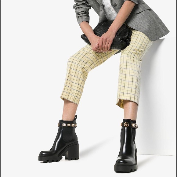 Gucci Leather Ankle Boot With Belt 39.5 - Picture 8 of 13